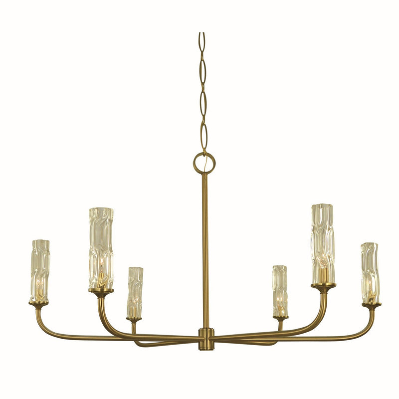 Framburg - 5966 BR - Six Light Chandelier - Kaia - Brushed Brass