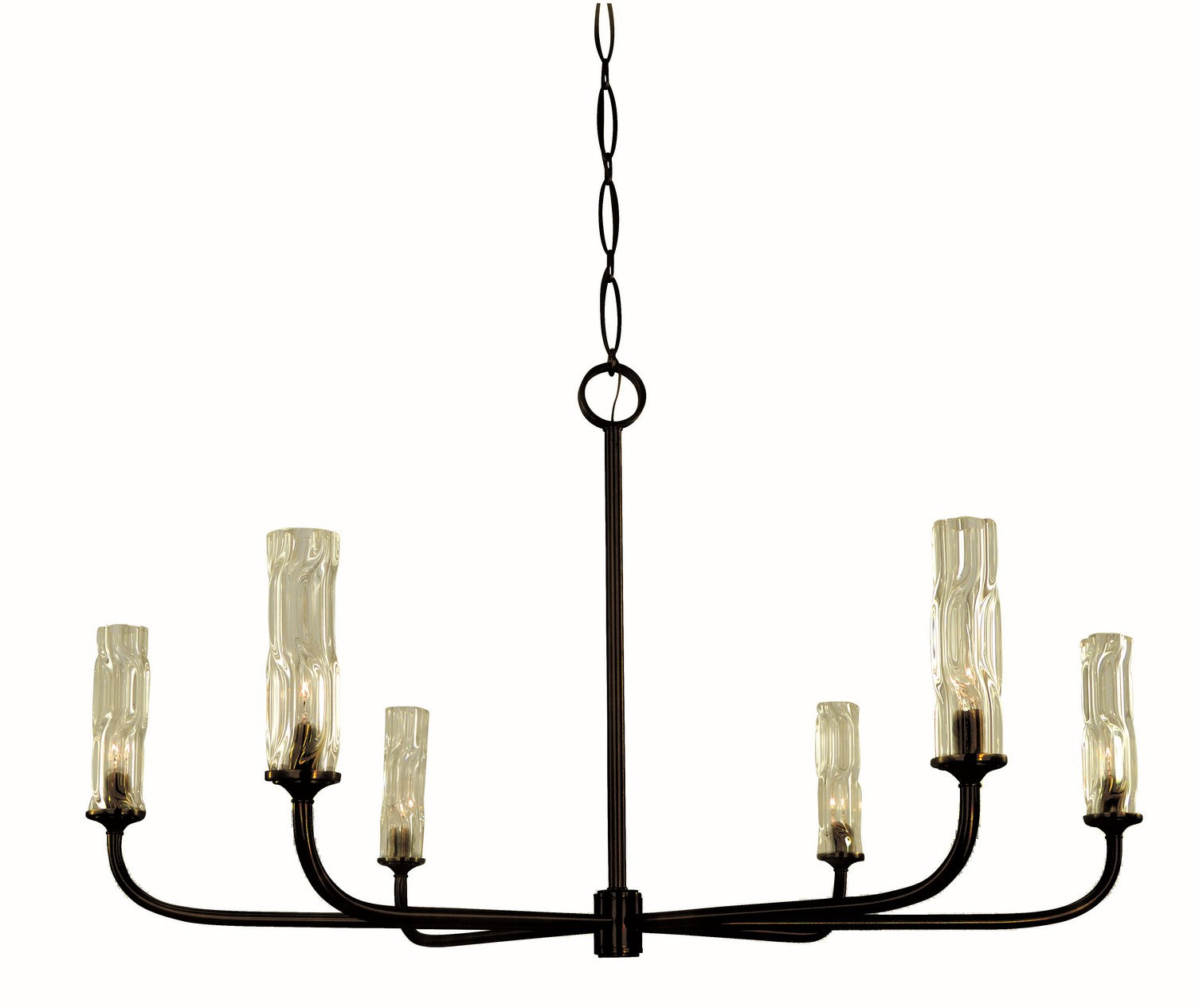 Framburg - 5966 MBLACK - Six Light Chandelier - Kaia - Matte Black