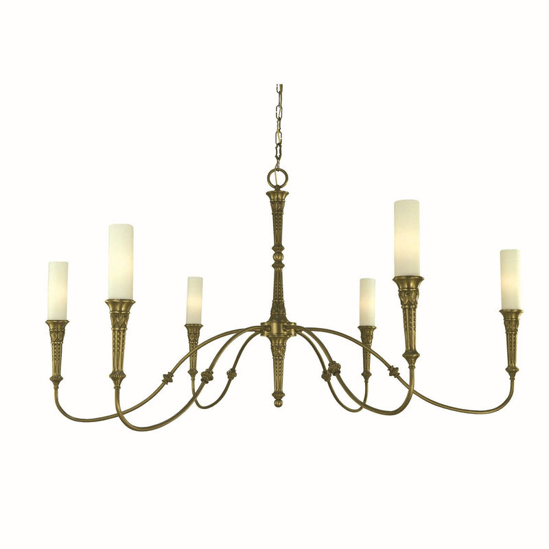 Framburg - 5976 AB - Six Light Chandelier - Old Greenwich - Antique Brass