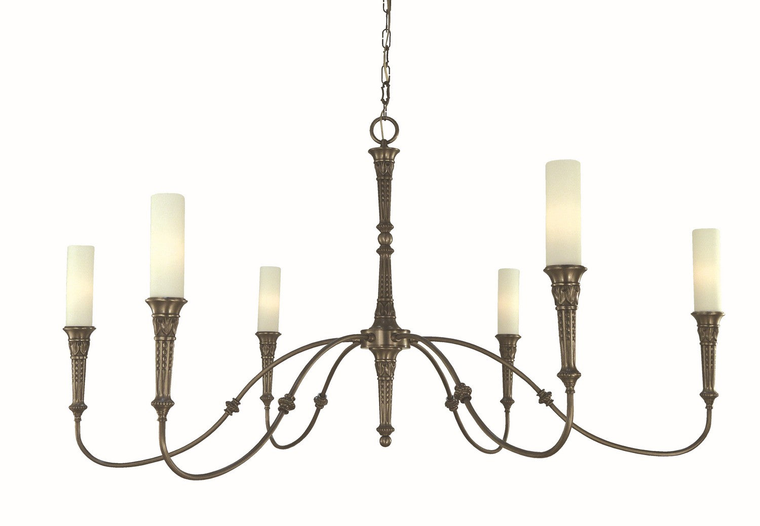 Framburg - 5976 BN - Six Light Chandelier - Old Greenwich - Brushed Nickel