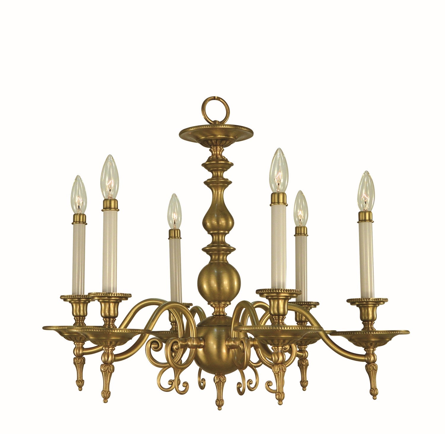 Framburg - 7446 BR - Six Light Chandelier - Kensington - Brushed Brass