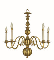 Framburg - 9125 BR - Five Light Chandelier - Jamestown - Brushed Brass