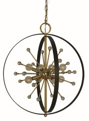 Framburg - L1108 BR/MBLACK - Eight Light Chandelier - Nucleus - Brushed Brass with Matte Black Accents