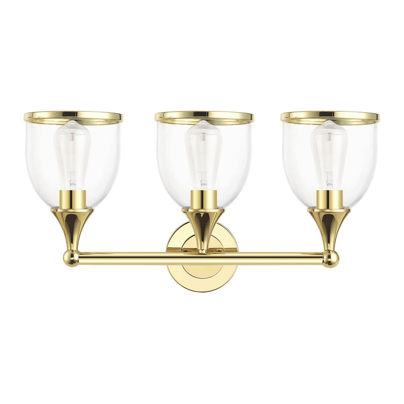 Livex Lighting - 14133-02 - Three Light Vanity Sconce - Ashridge - Polished Brass