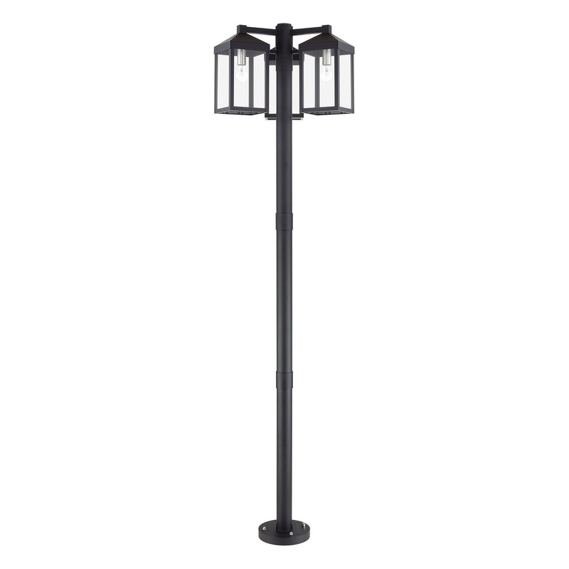 Livex Lighting - 20597-04 - Three Head Outdoor Post Light - Nyack - Black with Brushed Nickel