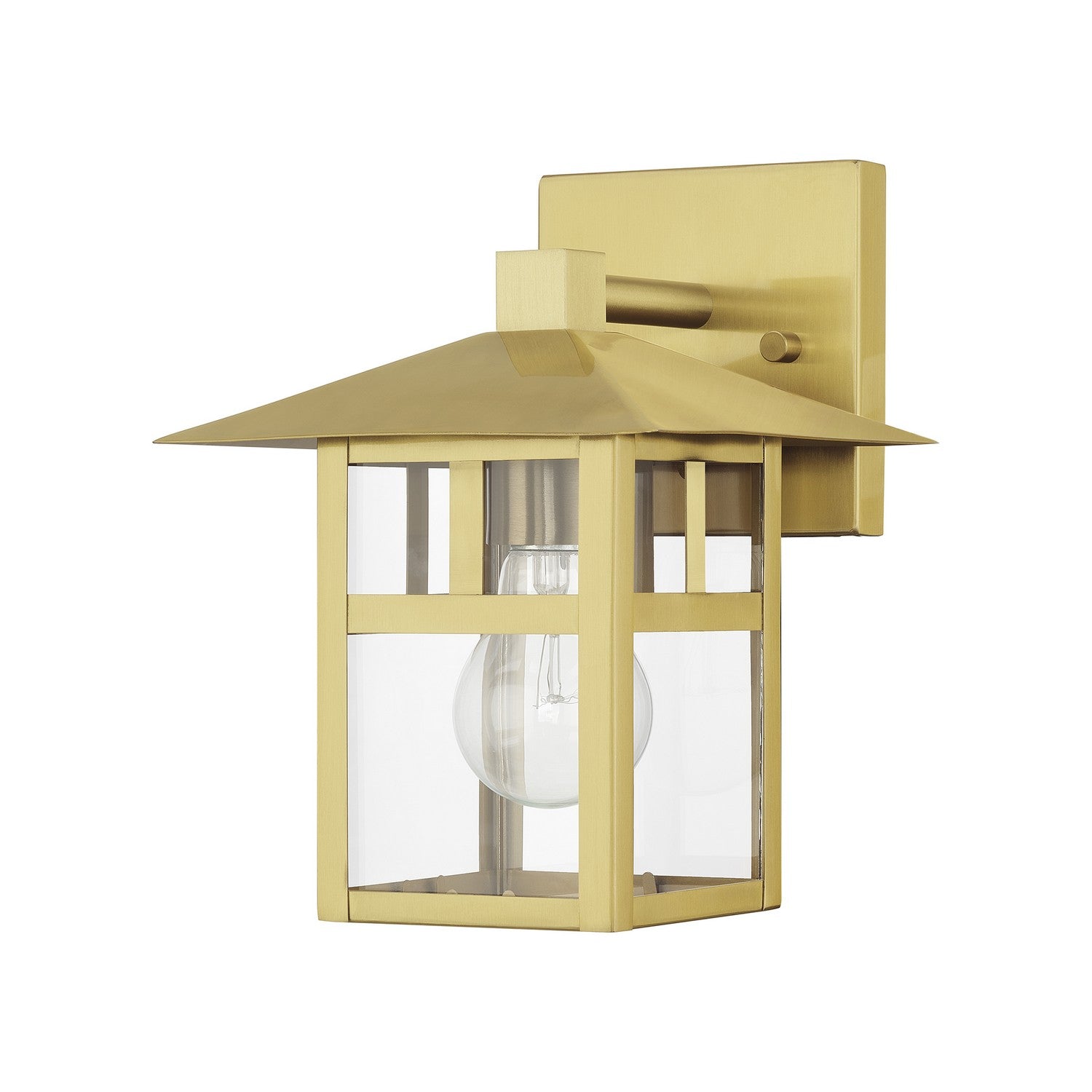 Livex Lighting - 21322-32 - One Light Outdoor Wall Lantern - Crestlake - Satin Gold