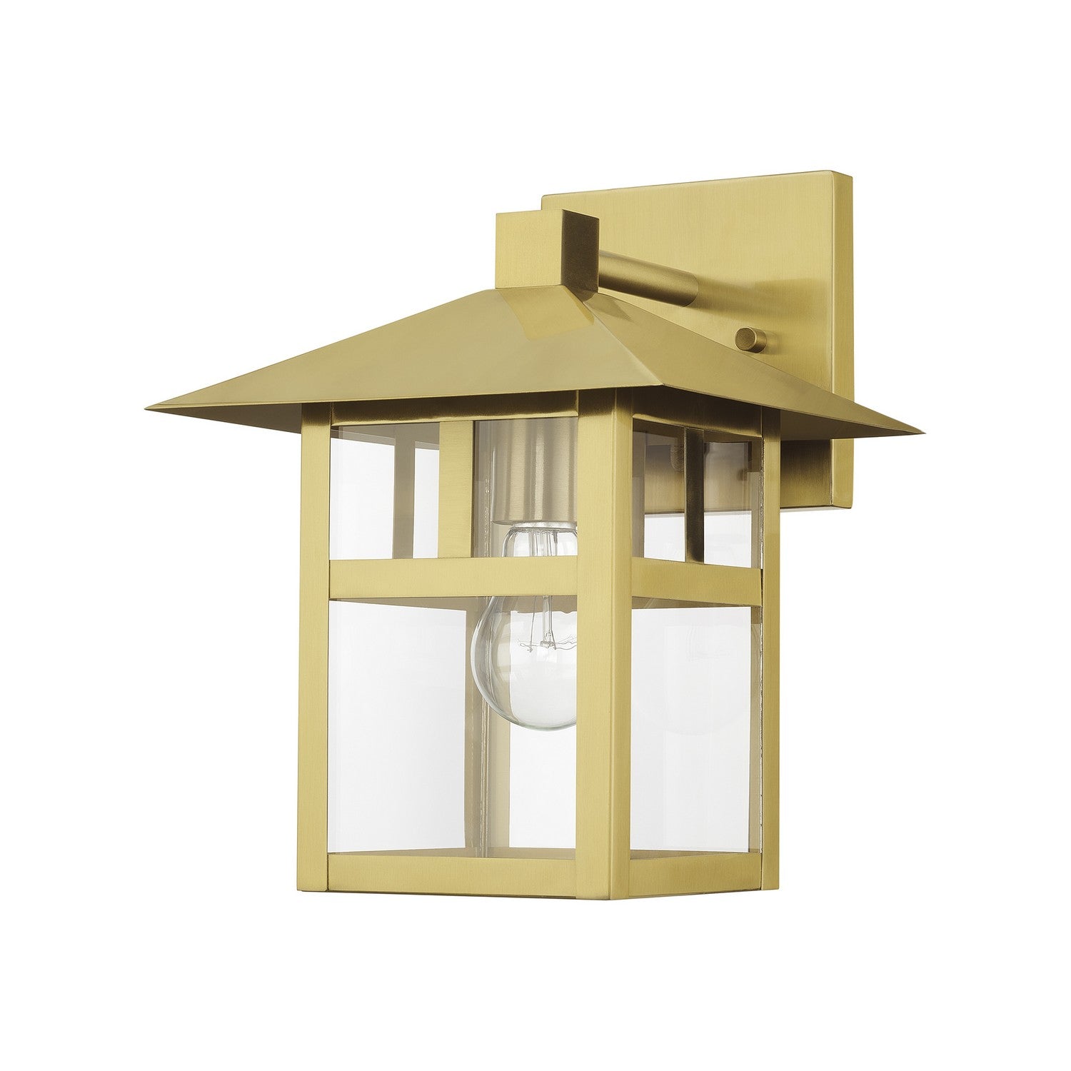 Livex Lighting - 21323-32 - One Light Outdoor Wall Lantern - Crestlake - Satin Gold