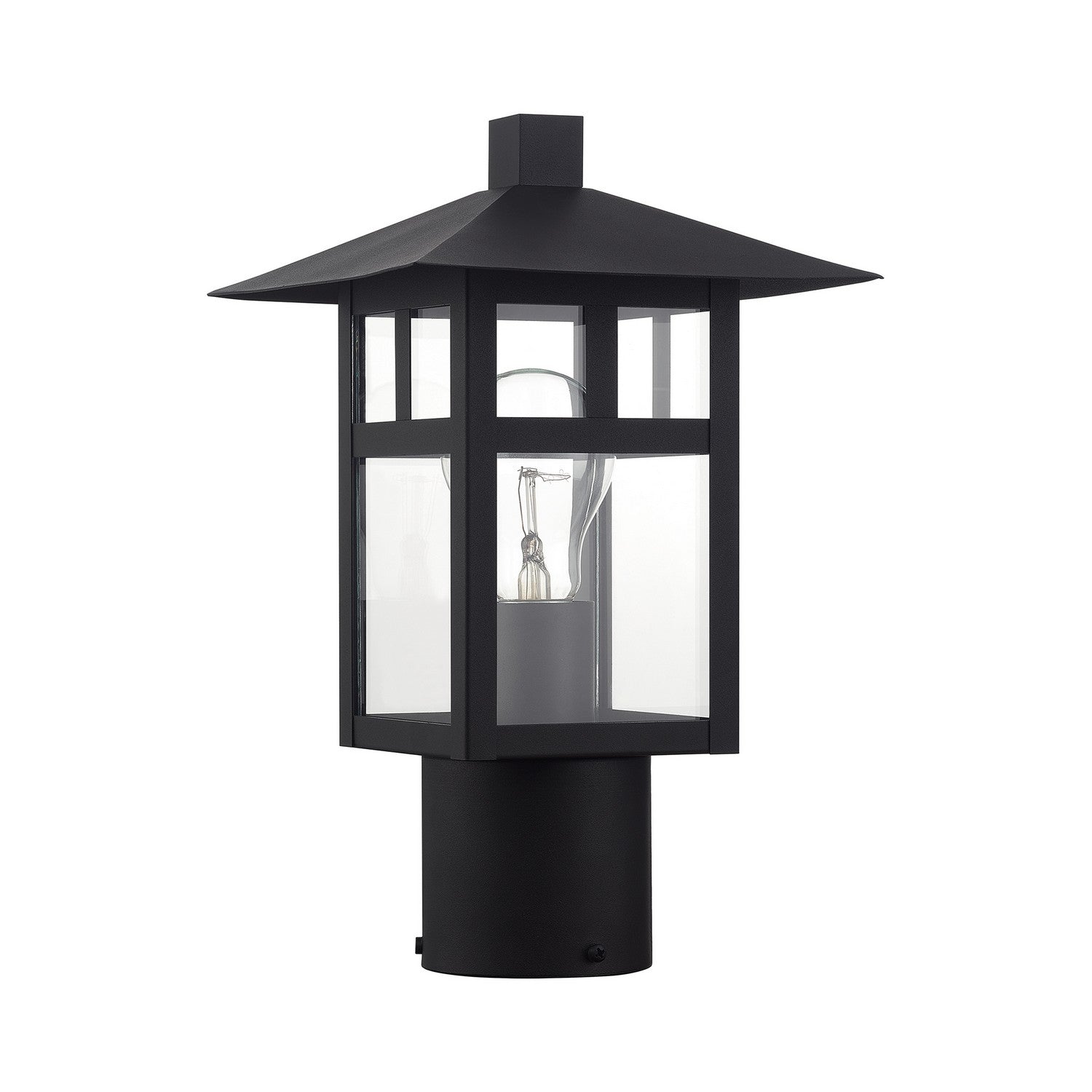 Livex Lighting - 21324-14 - One Light Outdoor Post Top Lantern - Crestlake - Textured Black