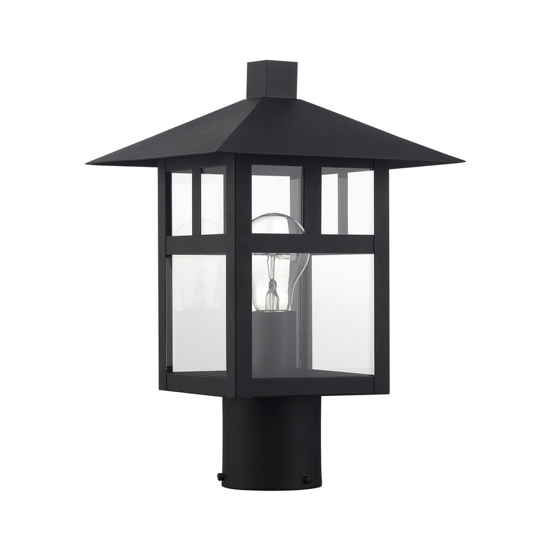Livex Lighting - 21325-14 - One Light Outdoor Post Top Lantern - Crestlake - Textured Black