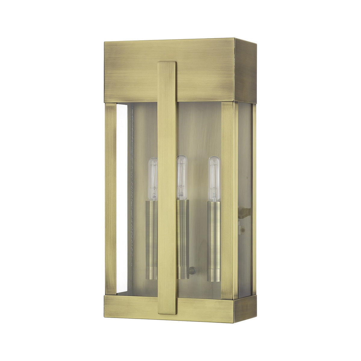 Livex Lighting - 28963-01 - Two Light Outdoor Wall Lantern - Berksford - Antique Brass
