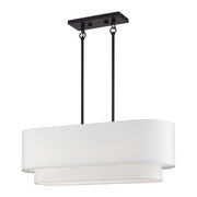 Livex Lighting - 41085-07 - Three Light Linear Chandelier - Manorwood - Bronze