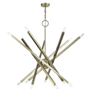 Livex Lighting - 46847-01 - 14 Light Foyer Chandelier - Monaco - Antique Brass