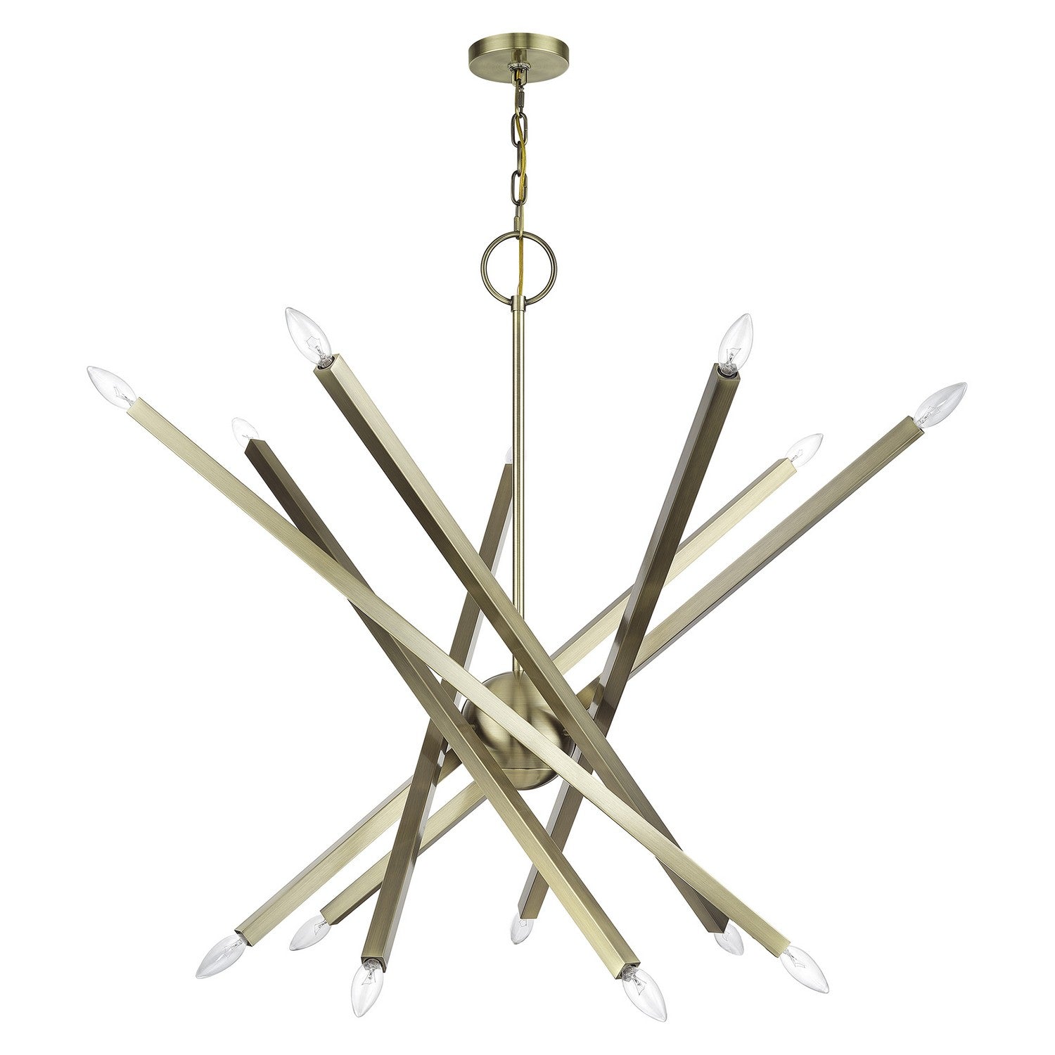 Livex Lighting - 46847-01 - 14 Light Foyer Chandelier - Monaco - Antique Brass