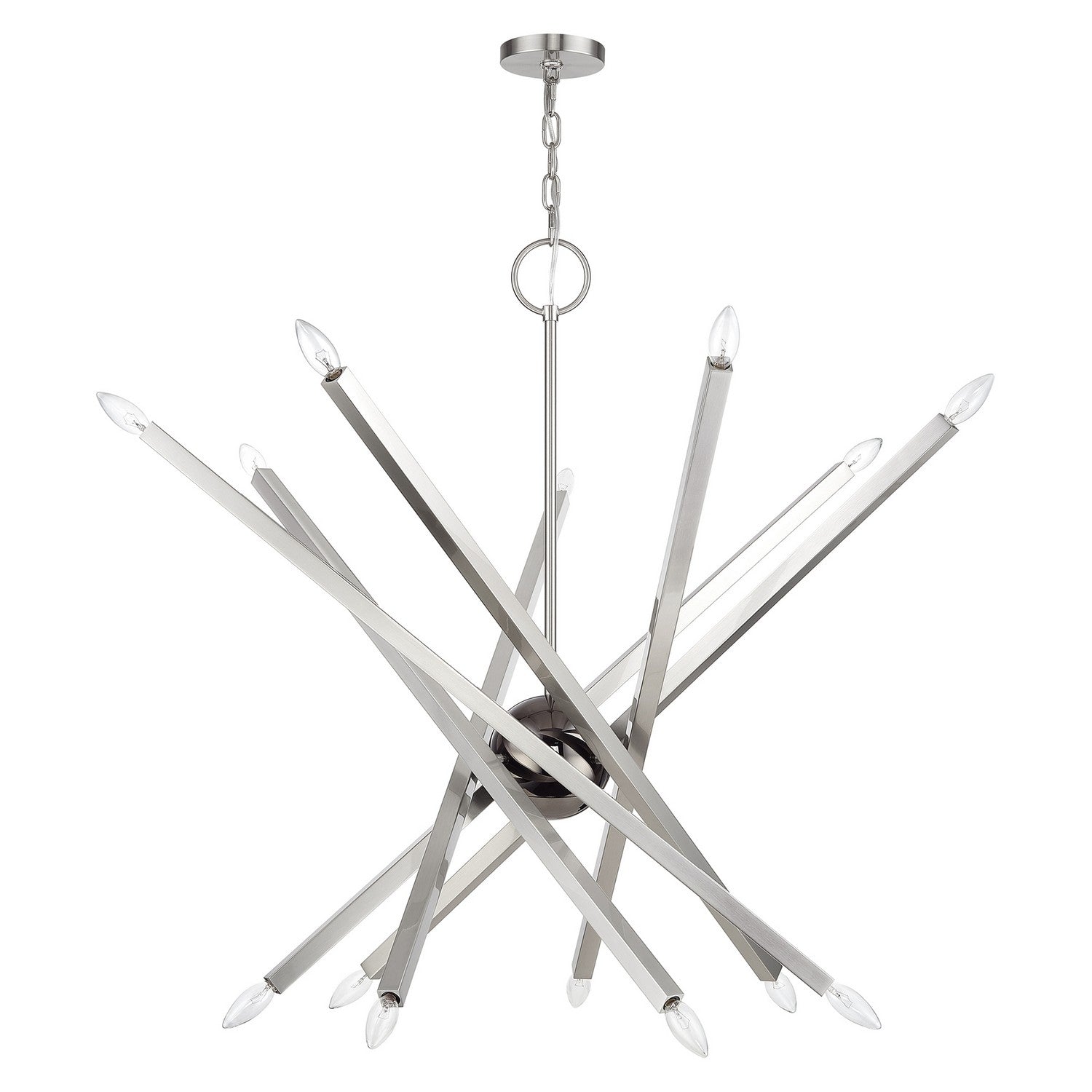 Livex Lighting - 46847-91 - 14 Light Foyer Chandelier - Monaco - Brushed Nickel