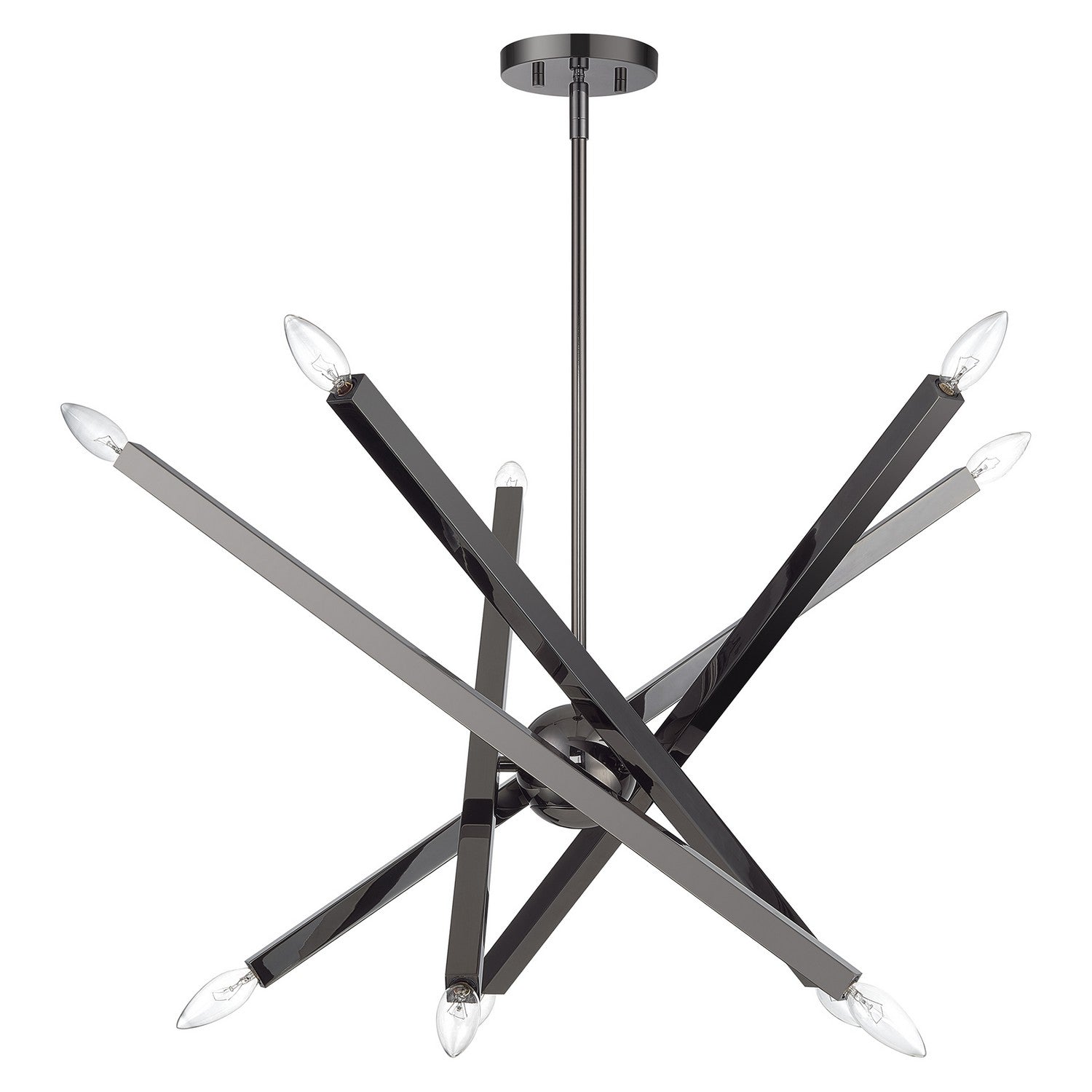 Livex Lighting - 46986-46 - Ten Light Chandelier - Monaco - Black Chrome