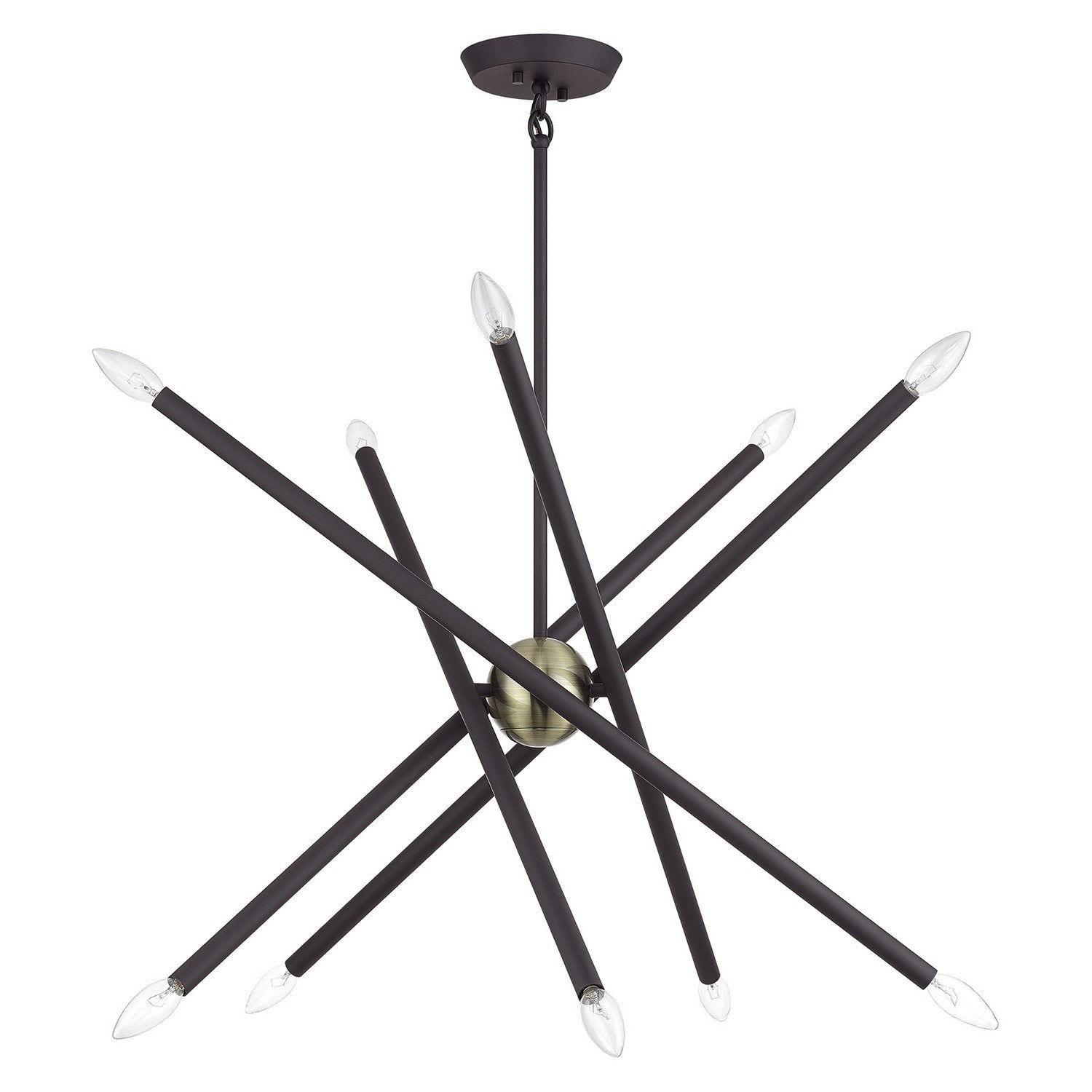 Livex Lighting - 47006-07 - Ten Light Chandelier - Soho - Bronze with Antique Brass