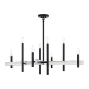 Livex Lighting - 49347-04 - Eight Light Chandelier - Denmark - Black with Brushed Nickel