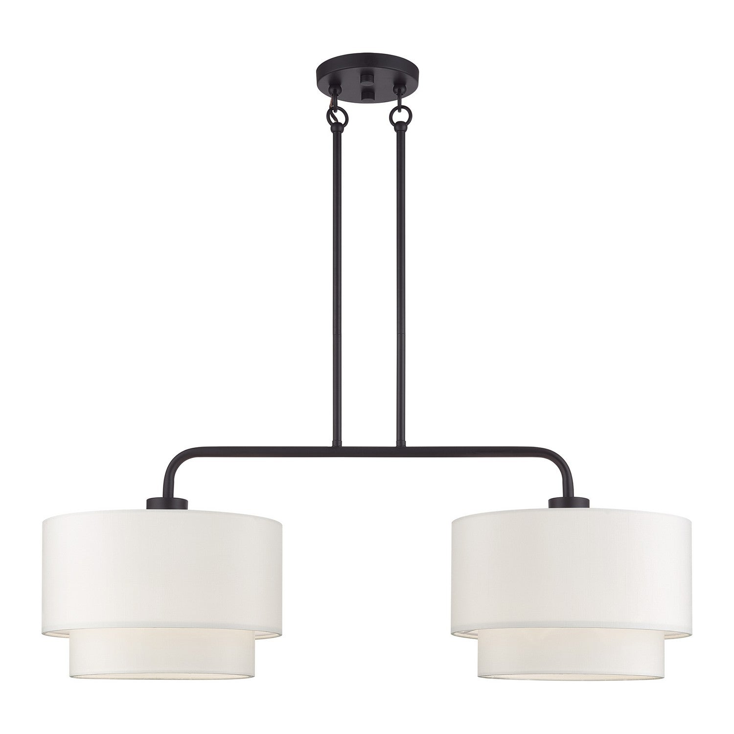 Livex Lighting - 50302-07 - Two Light Linear Chandelier - Manorwood - Bronze