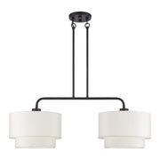 Livex Lighting - 50302-07 - Two Light Linear Chandelier - Manorwood - Bronze
