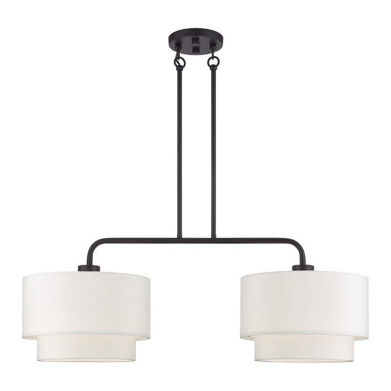 Livex Lighting - 50302-07 - Two Light Linear Chandelier - Manorwood - Bronze
