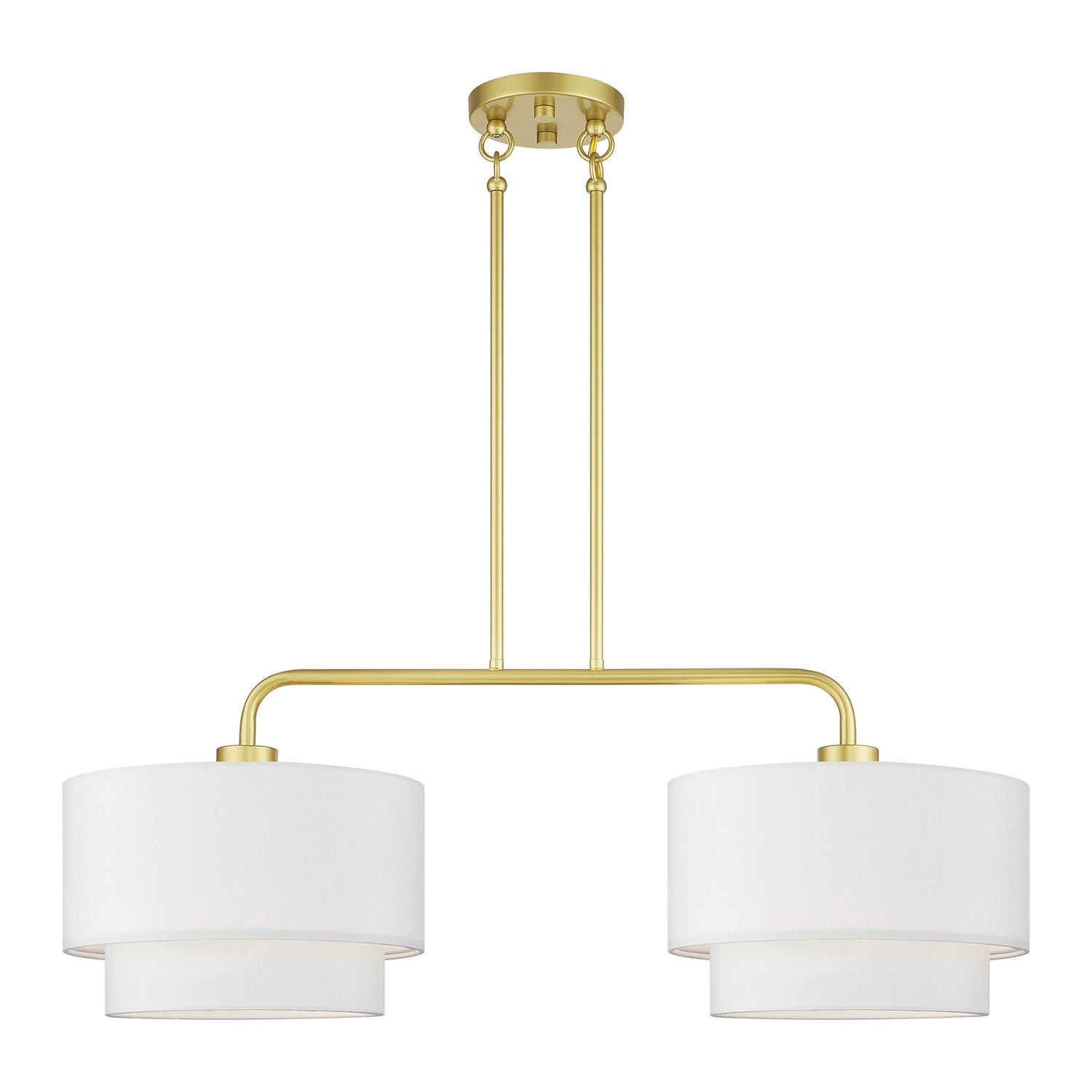 Livex Lighting - 50302-33 - Two Light Linear Chandelier - Manorwood - Soft Gold