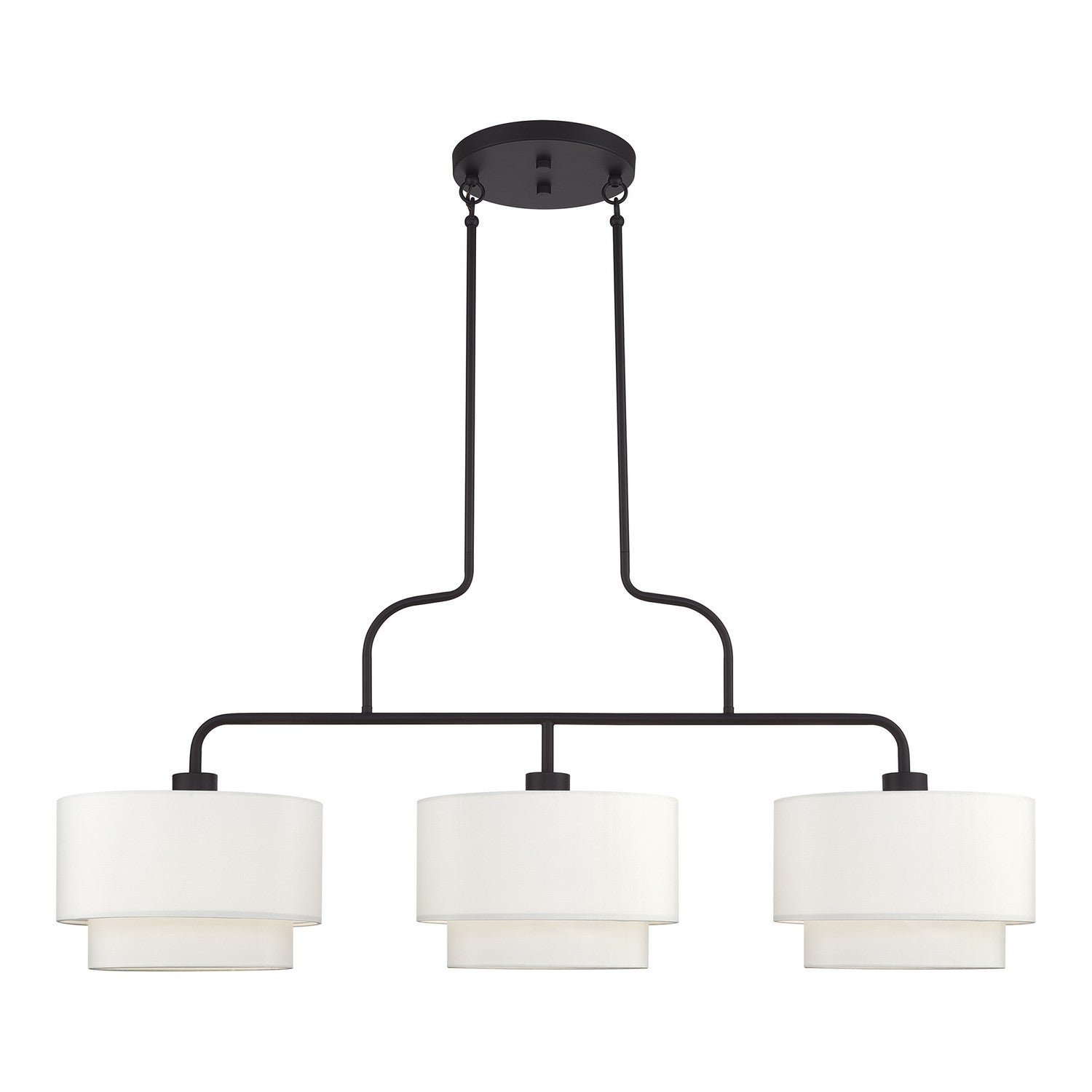 Livex Lighting - 50303-07 - Three Light Linear Chandelier - Manorwood - Bronze