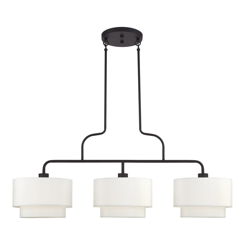 Livex Lighting - 50303-07 - Three Light Linear Chandelier - Manorwood - Bronze