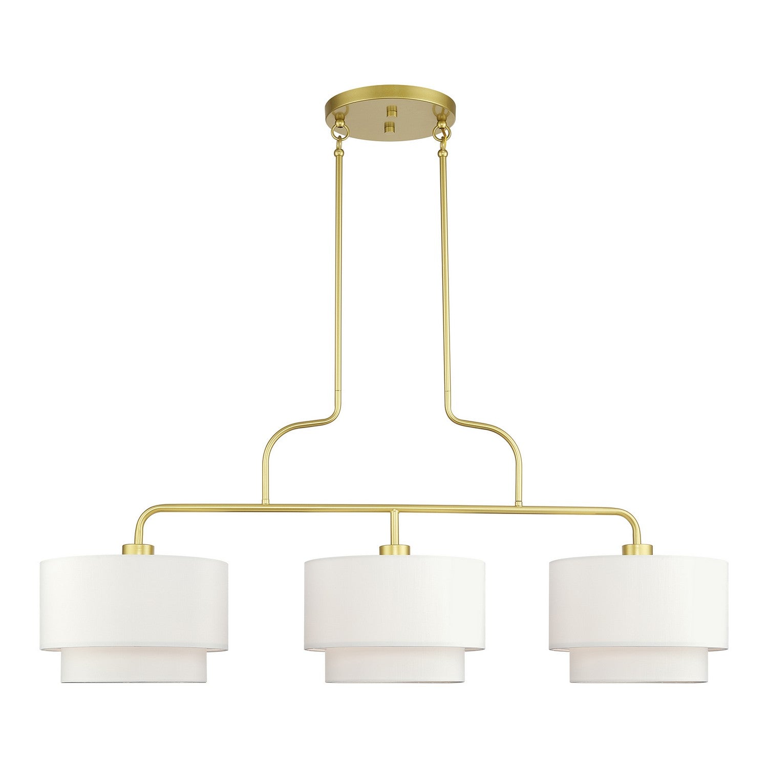Livex Lighting - 50303-33 - Three Light Linear Chandelier - Manorwood - Soft Gold