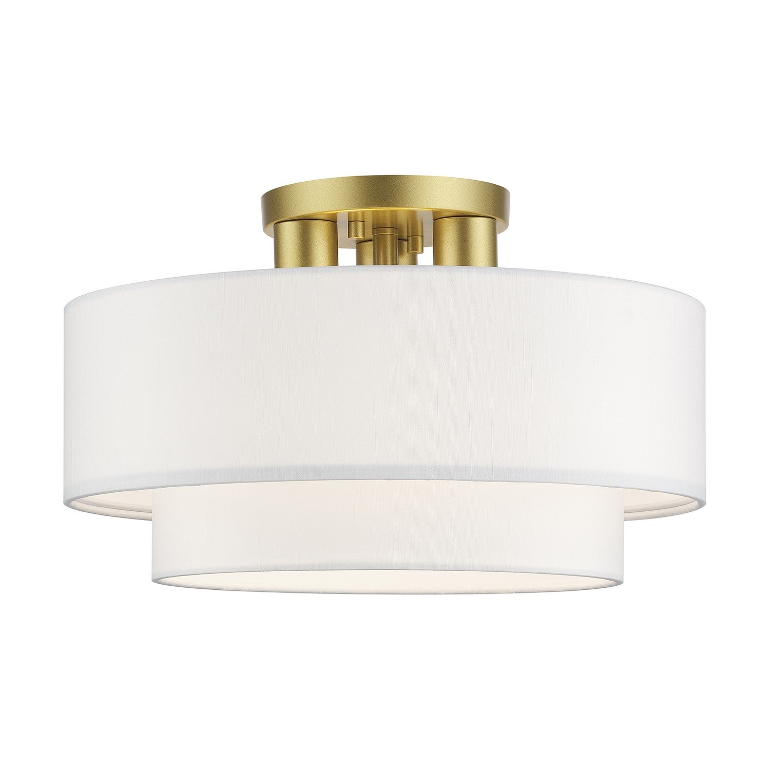 Livex Lighting - 50305-33 - Three Light Semi-Flush Mount - Manorwood - Soft Gold