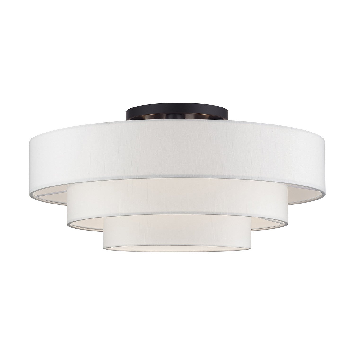 Livex Lighting - 50309-07 - Five Light Semi-Flush Mount - Manorwood - Bronze