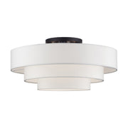 Livex Lighting - 50309-07 - Five Light Semi-Flush Mount - Manorwood - Bronze
