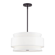 Livex Lighting - 60023-07 - Four Light Pendant Chandelier - Fontana - Bronze