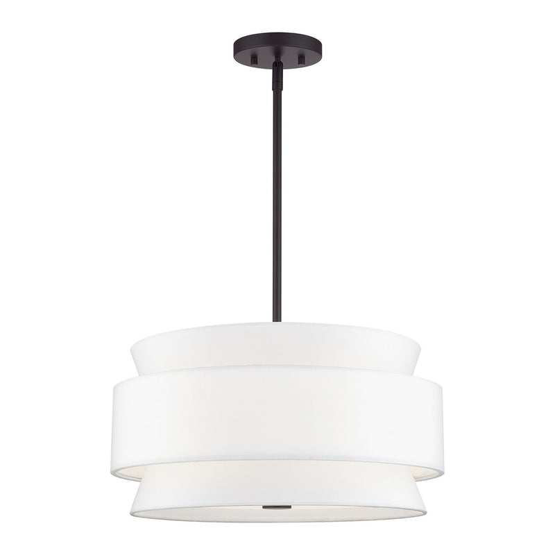 Livex Lighting - 60023-07 - Four Light Pendant Chandelier - Fontana - Bronze