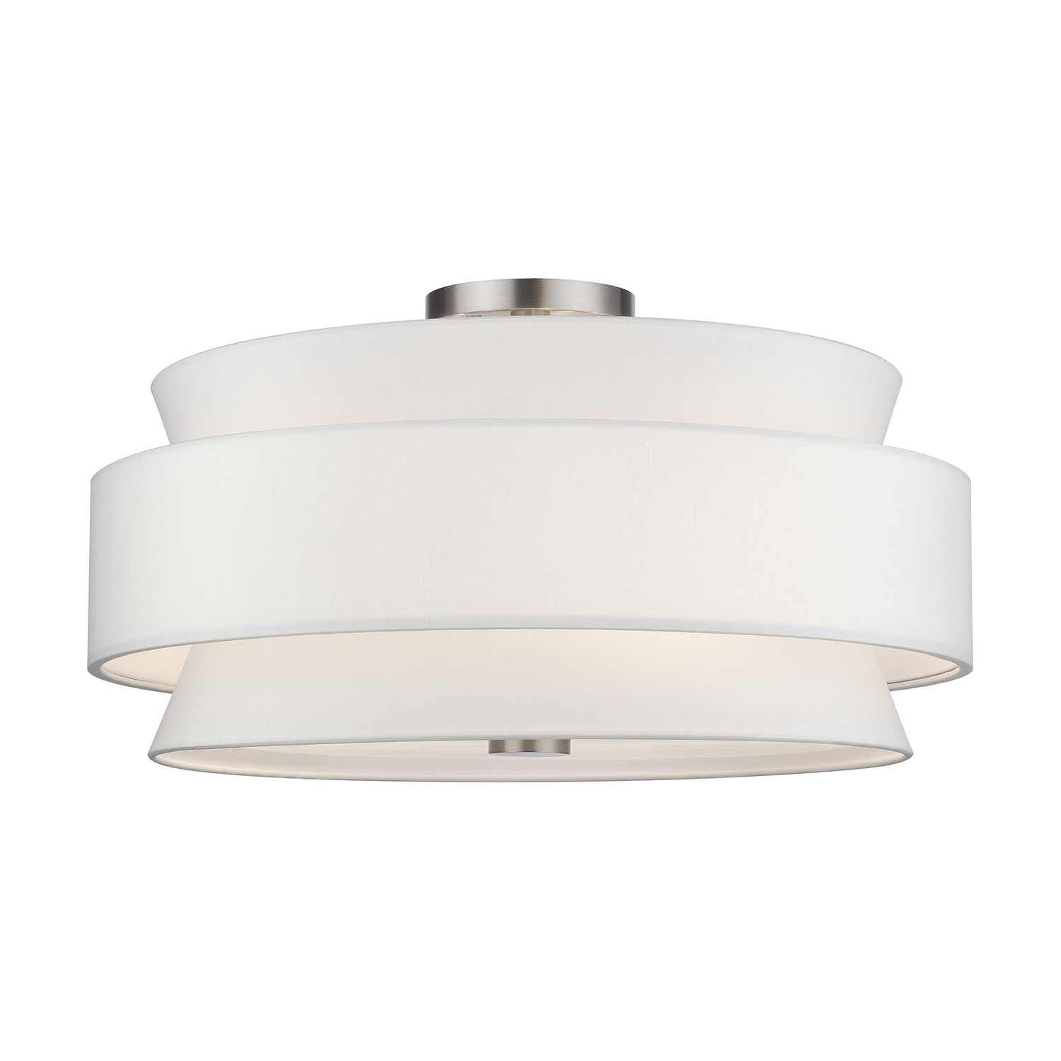 Livex Lighting - 60028-91 - Five Light Semi-Flush Mount - Fontana - Brushed Nickel