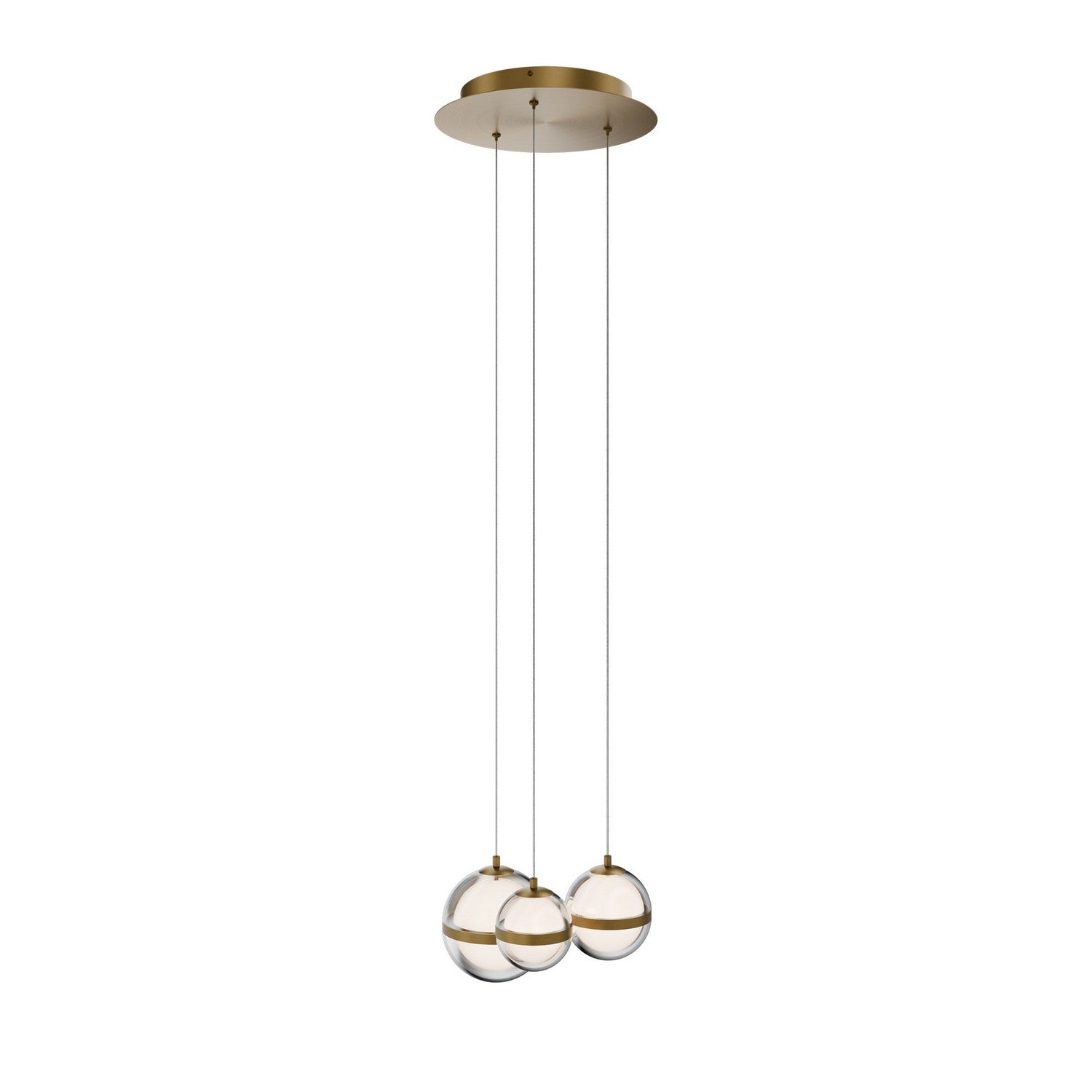 W.A.C. Lighting - PD-77503R-AB - LED Chandelier - Cyllindra - Aged Brass