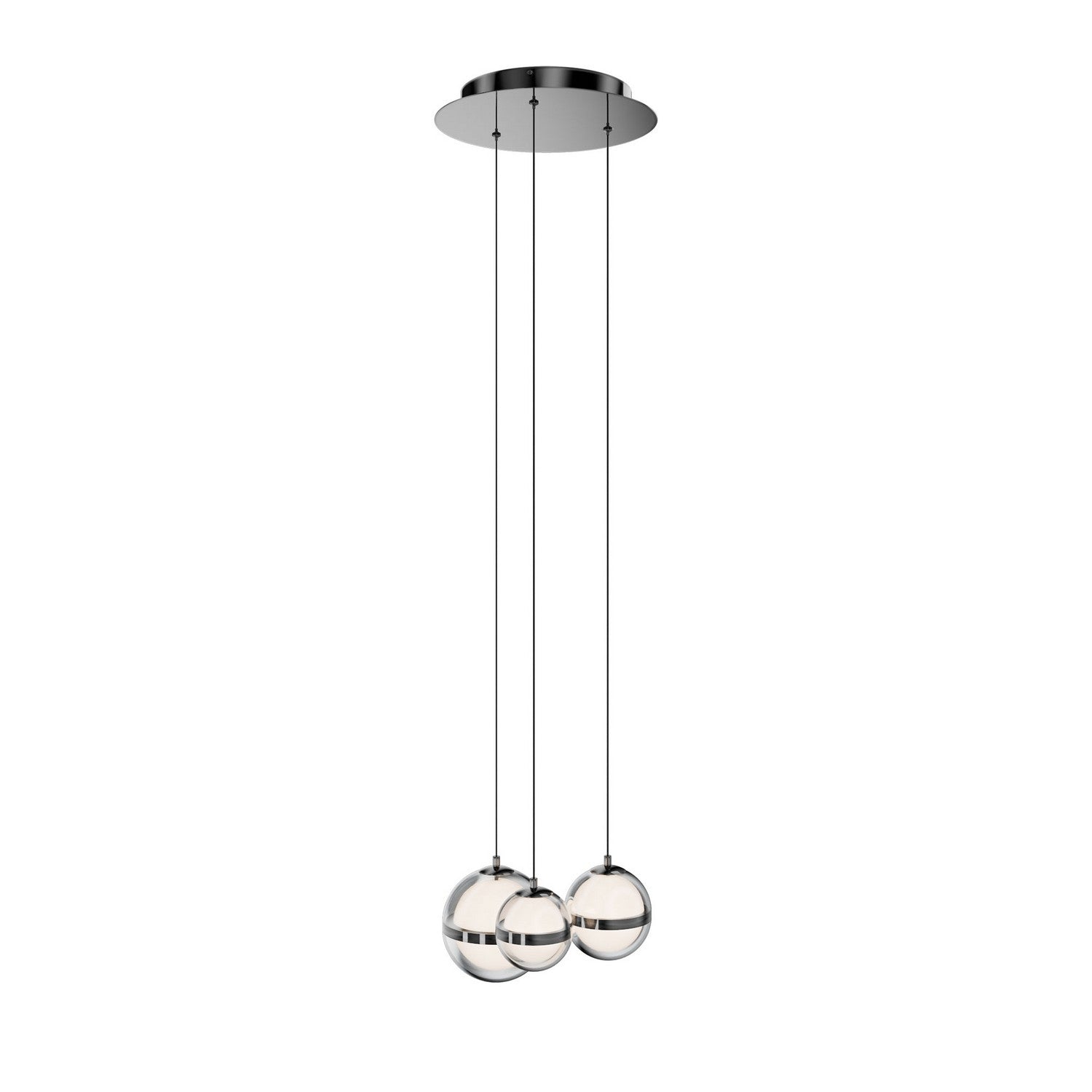 W.A.C. Lighting - PD-77503R-BC - LED Chandelier - Cyllindra - Black Chrome