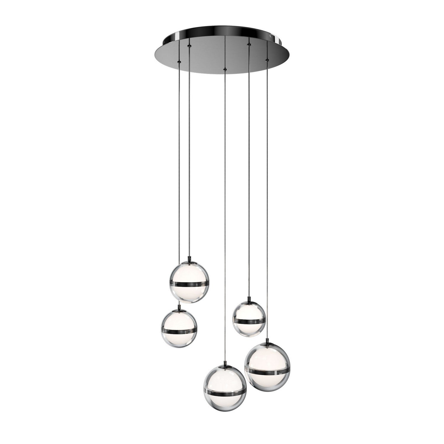 W.A.C. Lighting - PD-77505R-BC - LED Chandelier - Cyllindra - Black Chrome
