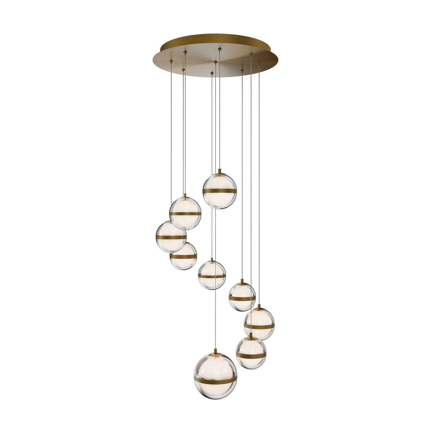 W.A.C. Lighting - PD-77509R-AB - LED Chandelier - Cyllindra - Aged Brass