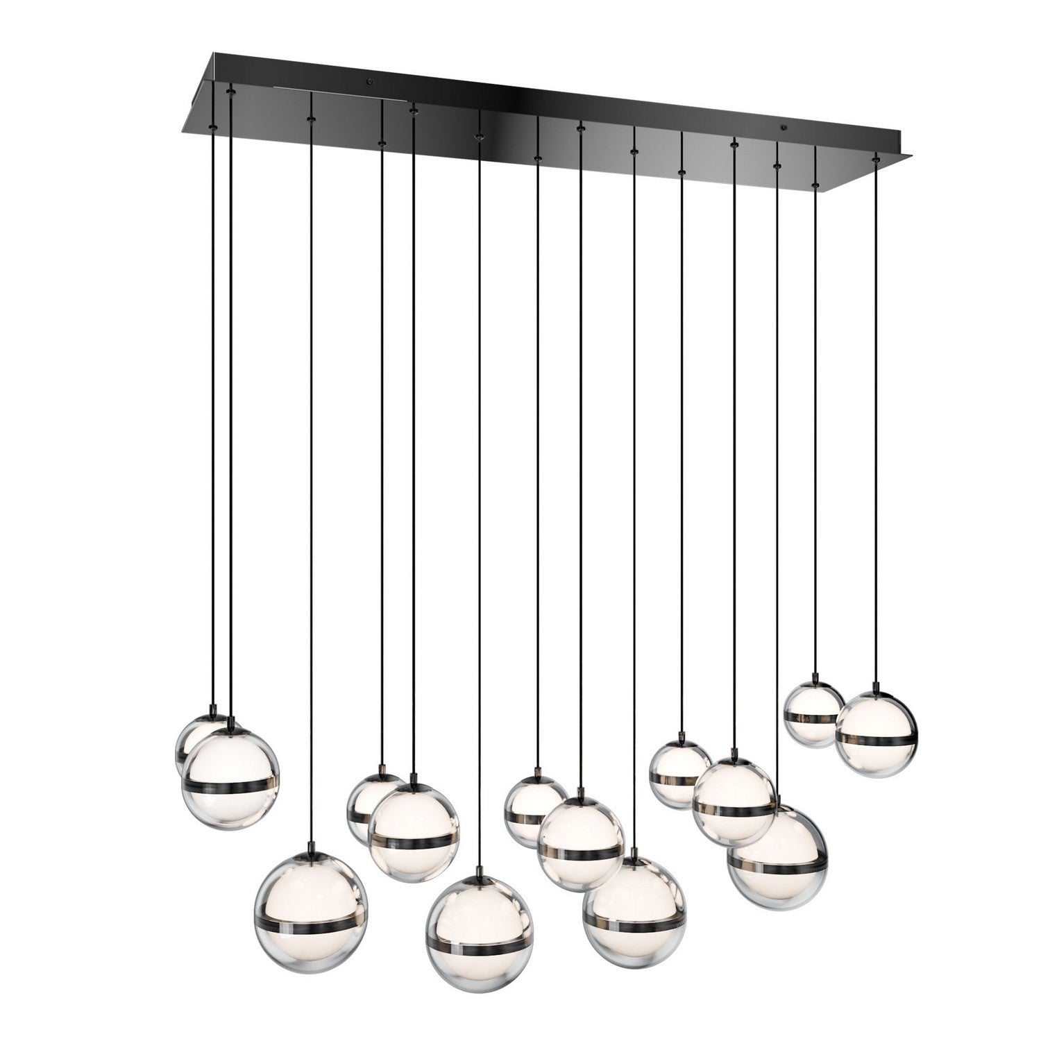 W.A.C. Lighting - PD-77514L-BC - LED Chandelier - Cyllindra - Black Chrome