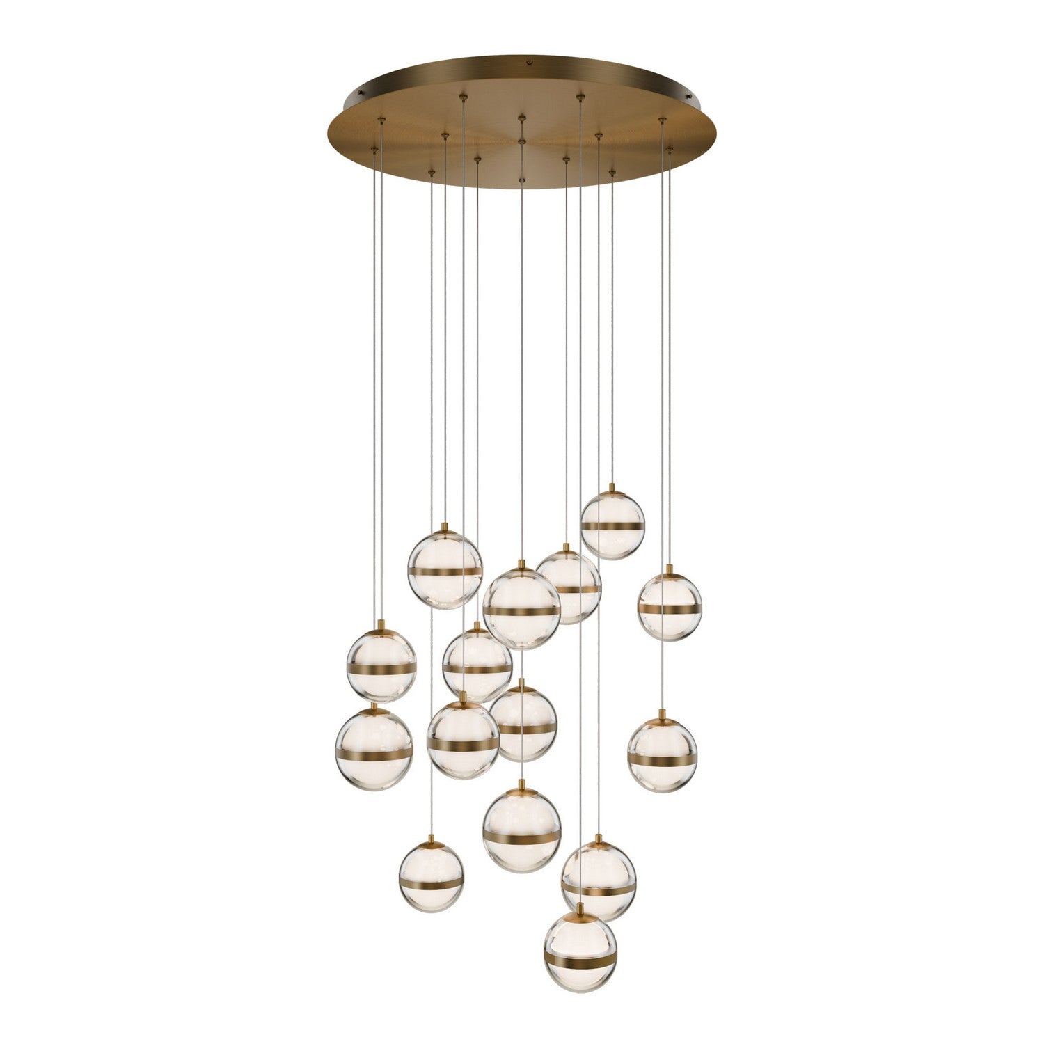 W.A.C. Lighting - PD-77515R-AB - LED Chandelier - Cyllindra - Aged Brass