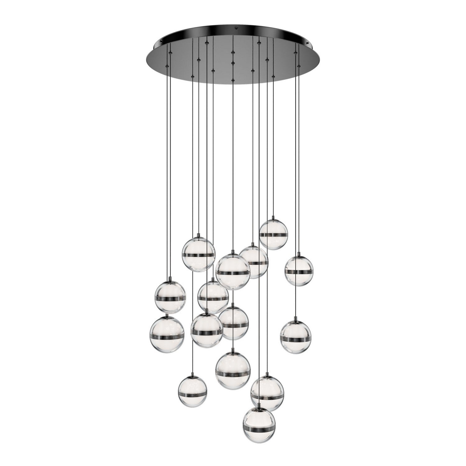 W.A.C. Lighting - PD-77515R-BC - LED Chandelier - Cyllindra - Black Chrome