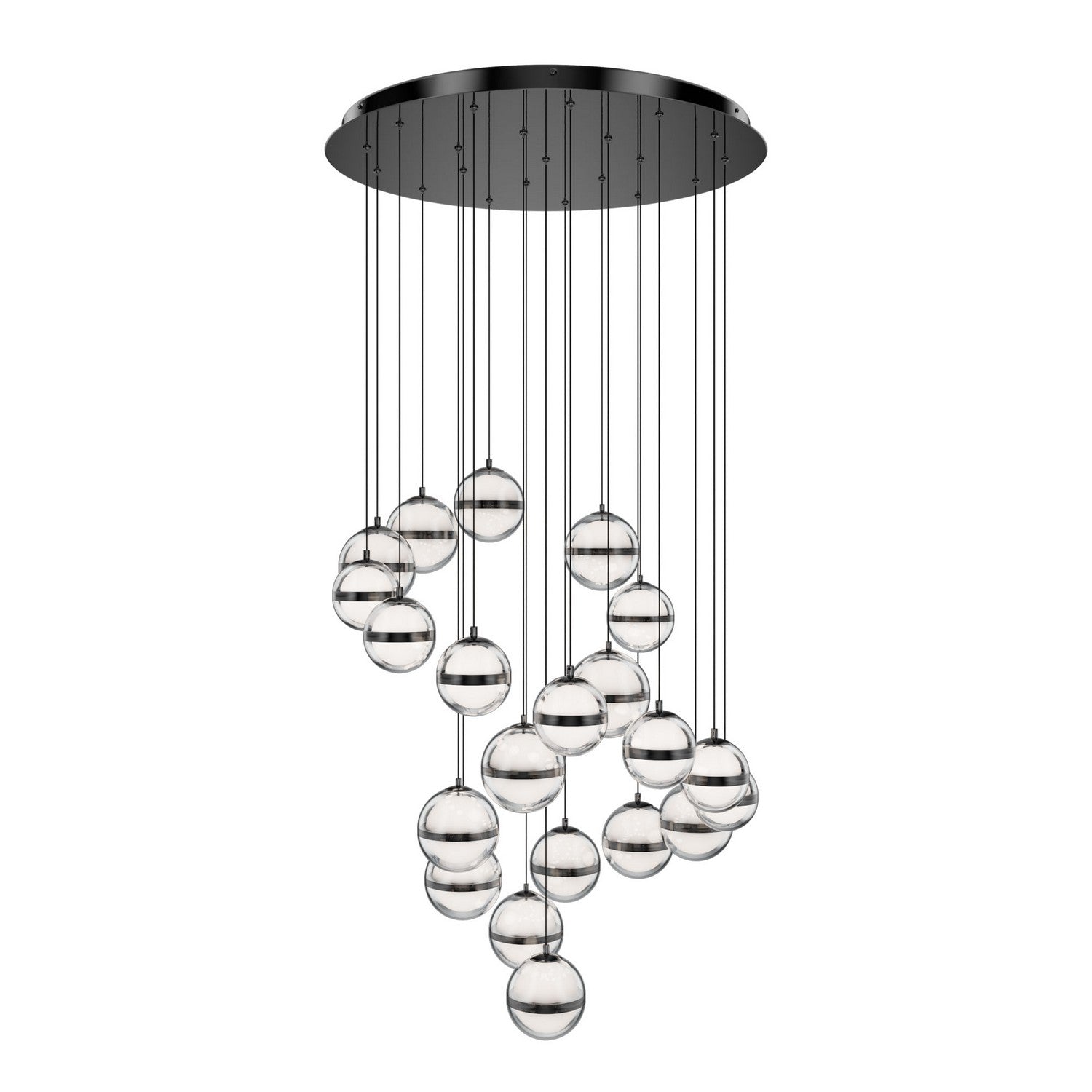 W.A.C. Lighting - PD-77521R-BC - LED Chandelier - Cyllindra - Black Chrome