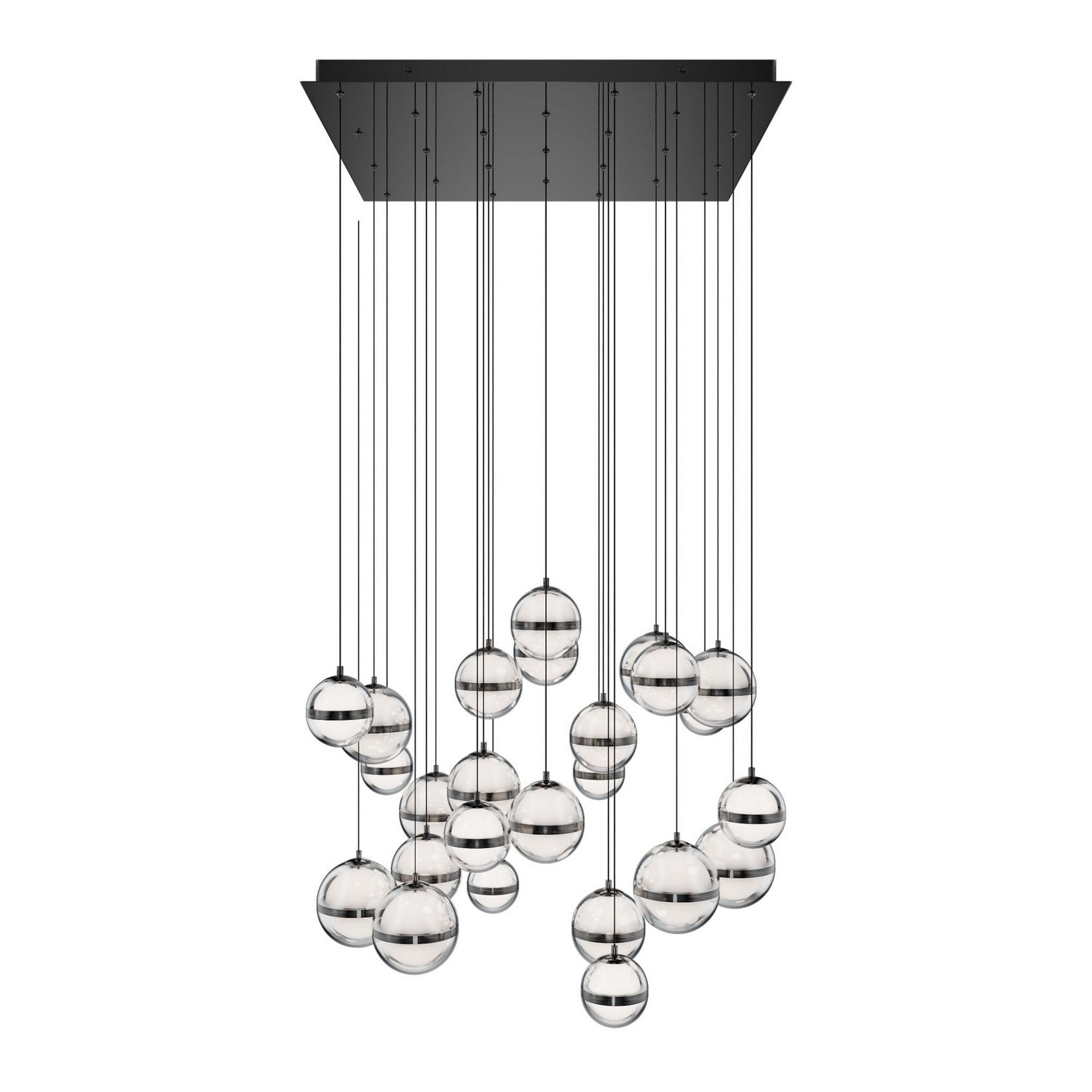 W.A.C. Lighting - PD-77525S-BC - LED Chandelier - Cyllindra - Black Chrome