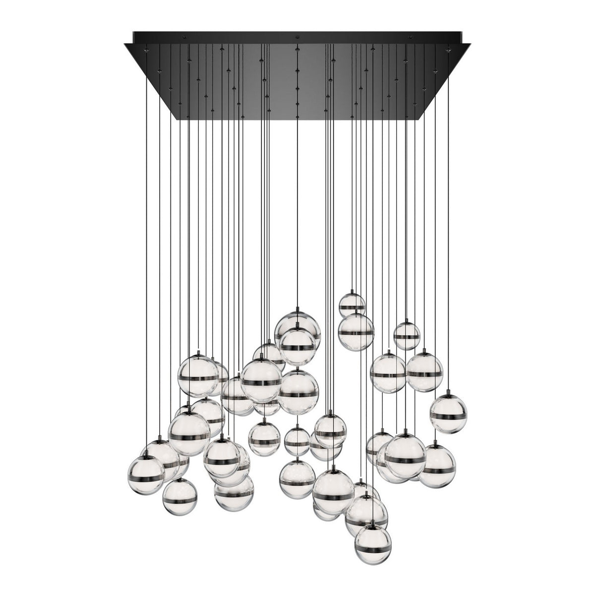 W.A.C. Lighting - PD-77541S-BC - LED Chandelier - Cyllindra - Black Chrome