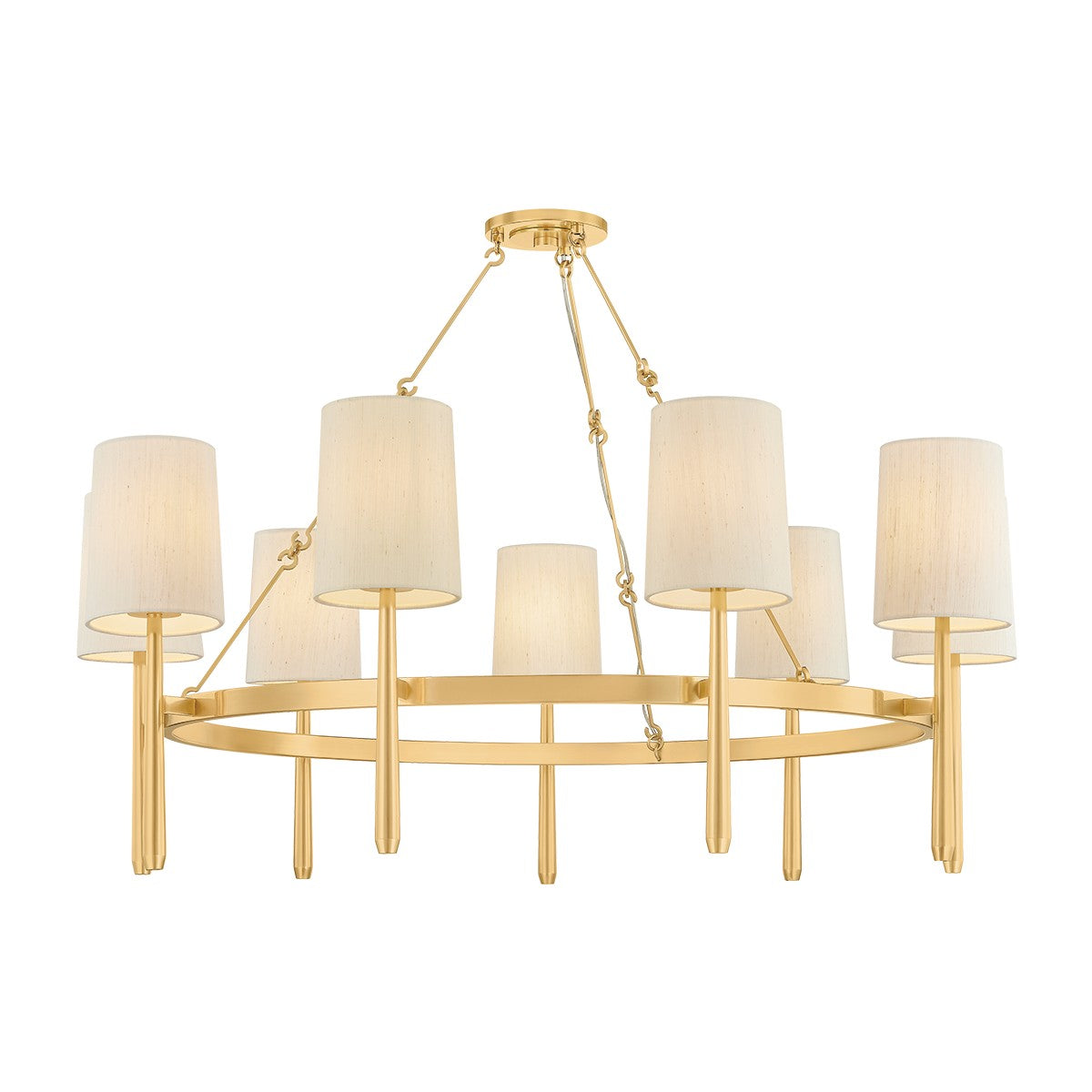 Hudson Valley - 1779-AGB - Nine Light Chandelier - Bridgeton - Aged Brass