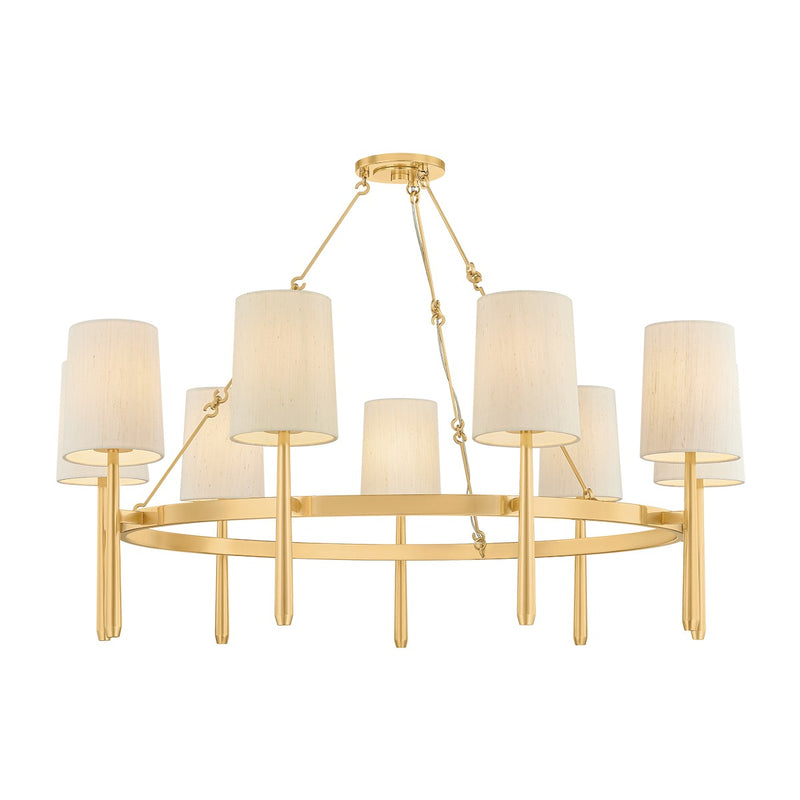 Hudson Valley - 1779-AGB - Nine Light Chandelier - Bridgeton - Aged Brass