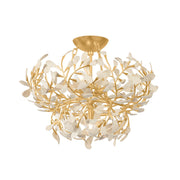 Hudson Valley - 4454-VGL - Four Light Semi Flush Mount - Maybrook - Vintage Gold Leaf