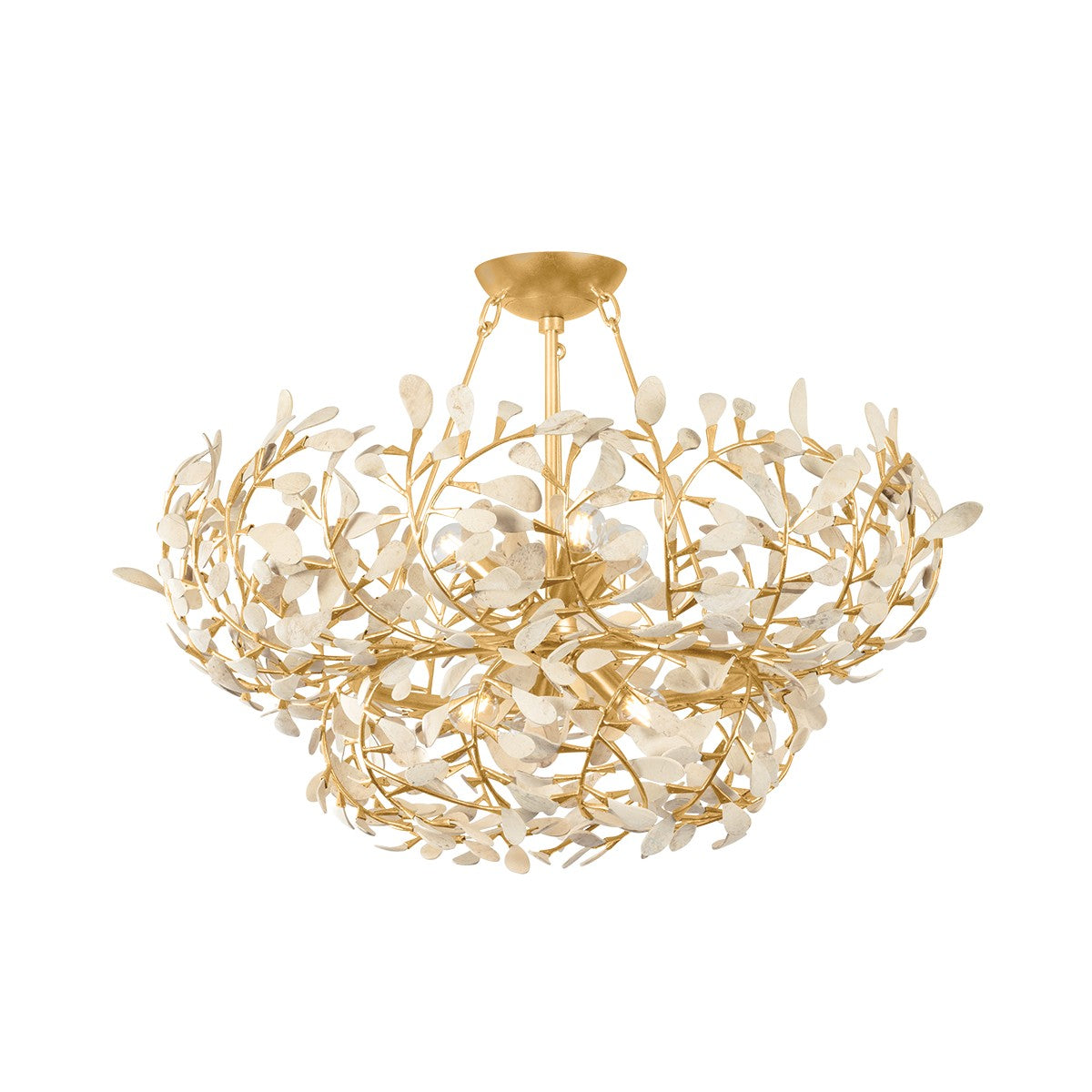 Hudson Valley - 4456-VGL - Six Light Chandelier - Maybrook - Vintage Gold Leaf