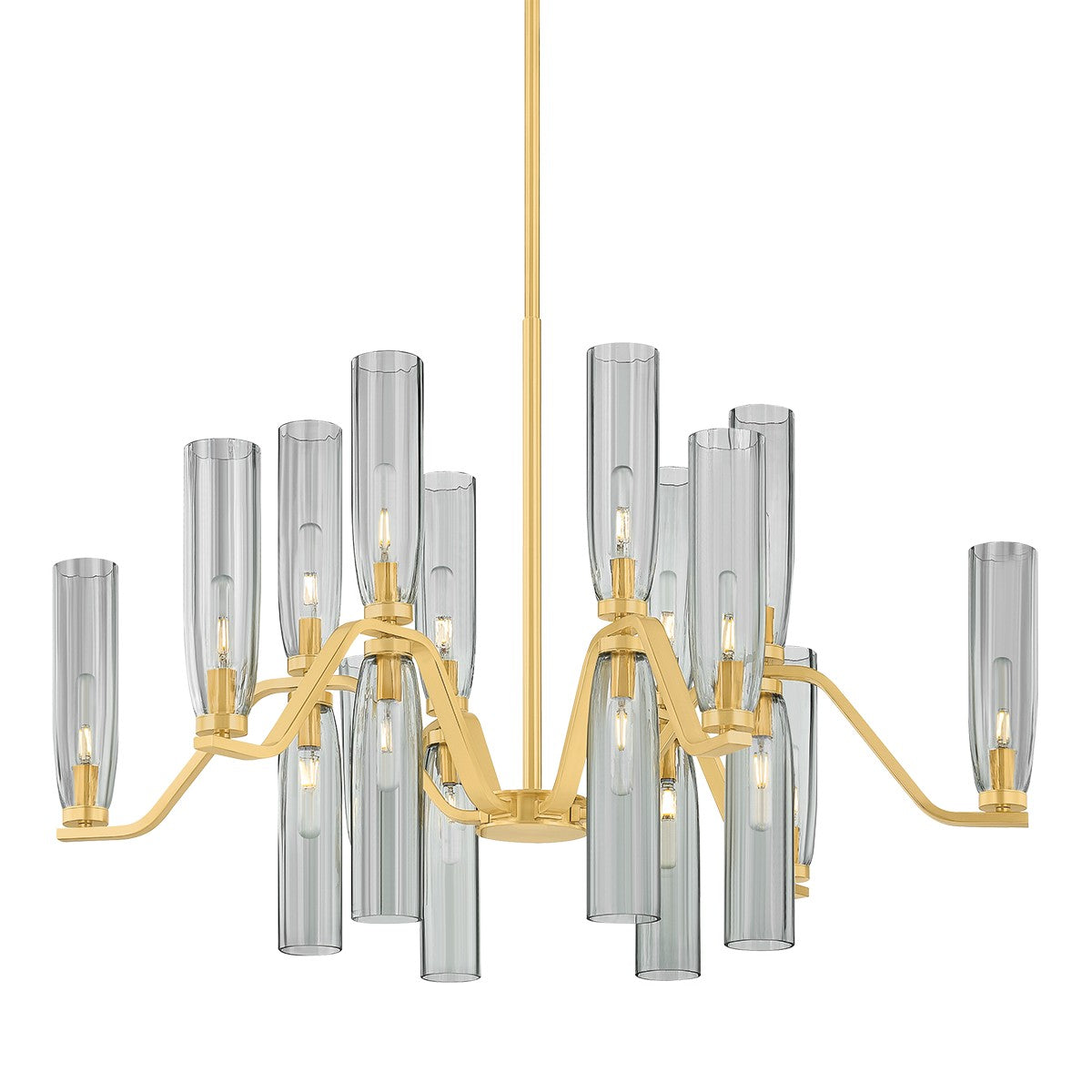 Hudson Valley - 6817-AGB - 18 Light Chandelier - Harpswell - Aged Brass