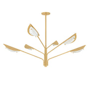 Hudson Valley - 7506-AGB - Six Light Chandelier - Levin - Aged Brass